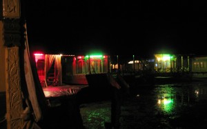 Kashmiri Houseboats at Night
