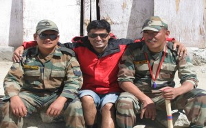 With Brave Jawans on our way to Diskit