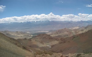 View of Leh during the journey to Nubra Valley