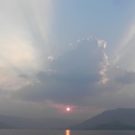 Sunset at Dhom Dam