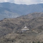 Shanti Stupa from a distance